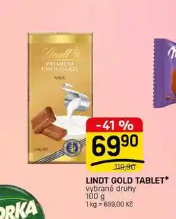 Flop LINDT GOLD TABLET* vybrané druhy nabídka