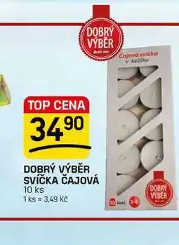 Flop DOBRÝ VÝBĚR SVÍČKA ČAJOVÁ 10 ks nabídka