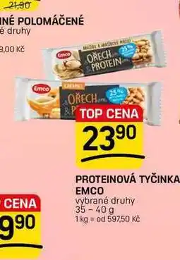 Flop PROTEINOVÁ TYČINKA EMCO vybrané druhy nabídka