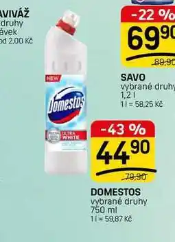 Flop DOMESTOS vybrané druhy nabídka