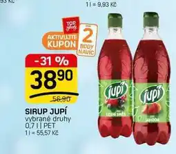 Flop SIRUP JUPÍ vybrané druhy 0,7|| PET nabídka