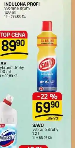 Flop SAVO vybrané druhy nabídka
