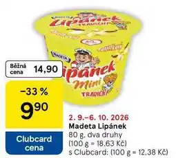 Tesco Madeta Lipánek nabídka
