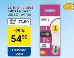Tesco EMOS Žárovka, LED E27 14W A60 nabídka