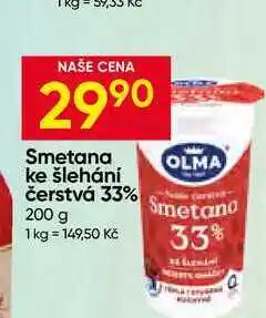 Hruška OLMA Smetana ke šlehání čerstvá 33% nabídka