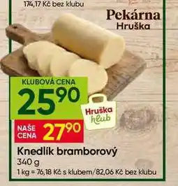 Hruška Knedlík bramborový nabídka