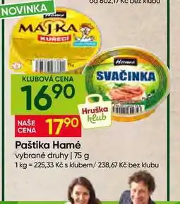 Hruška Hamé paštika 75g, vybrané druhy nabídka