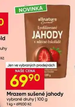 Hruška Mrazem sušené jahody vybrané druhy nabídka