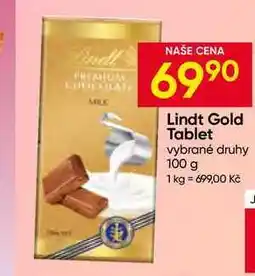 Hruška Lindt Gold Tablet vybrané druhy nabídka