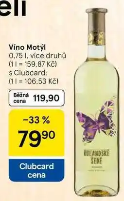Tesco Víno Motýl nabídka