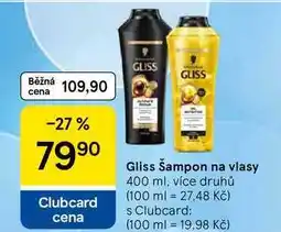 Tesco Gliss Šampon na vlasy, 400 ml, více druhů nabídka