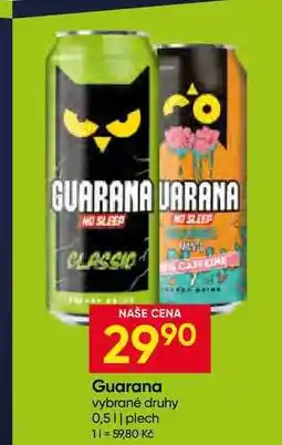 Hruška Guarana vybrané druhy 0,5l plech nabídka