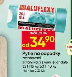Hruška Pytle na odpadky zatahovací s vůní levandule 35l 15 ks nabídka