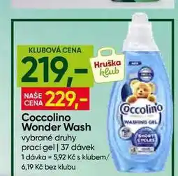 Hruška Coccolino Wonder Wash vybrané druhy prací gel 37 dávek nabídka