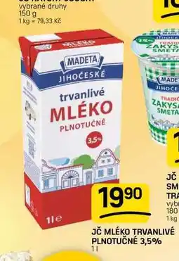 Flop JČ MLÉKO TRVANLIVÉ PLNOTUČNÉ 3,5% nabídka