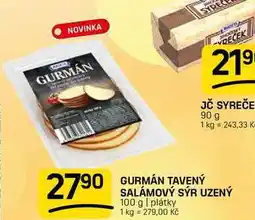 Flop GURMÁN TAVENÝ SALÁMOVÝ SÝR UZENÝ 100 g | plátky nabídka
