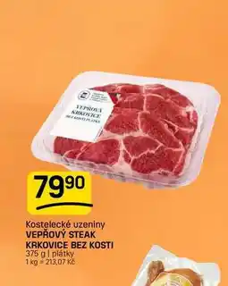 Flop VEPŘOVÝ STEAK KRKOVICE BEZ KOSTI 375 g | plátky nabídka