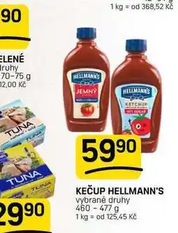 Flop KEČUP HELLMANN'S vybrané druhy nabídka