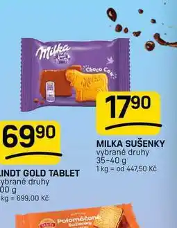 Flop MILKA SUŠENKY vybrané druhy nabídka