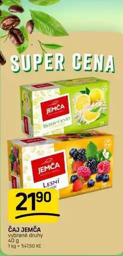 Flop ČAJ JEMČA vybrané druhy nabídka