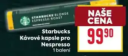Billa Starbucks kávové kapsle pro Nespresso nabídka