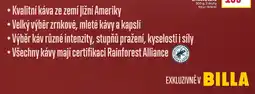 Billa Billa káva nabídka