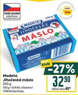 Billa Madeta Jihočeské máslo nabídka