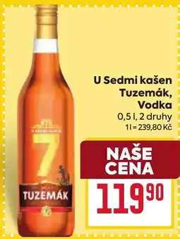 Billa Tuzemák Vodka nabídka