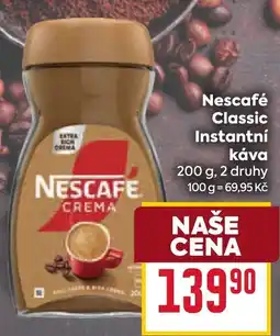 Billa Nescafé classic instantní káva nabídka