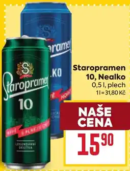 Billa Staropramen 10, Nealko nabídka
