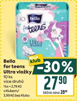 Billa Bella for teens Ultra vložky nabídka