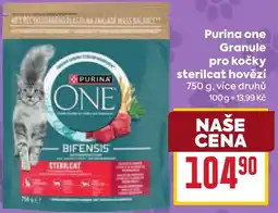 Billa Purina one Granule pro kočky sterilcat hovězí nabídka