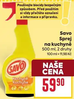 Billa Savo sprej na kuchyně nabídka
