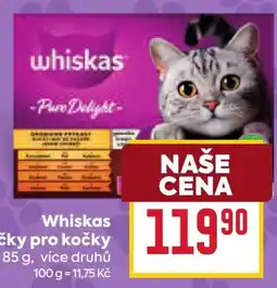 Billa Whiskas čky pro kočky nabídka