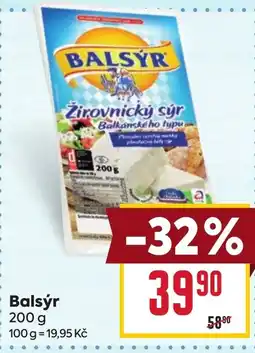 Billa Balsýr Žirovnický sýr Balkánského typu nabídka