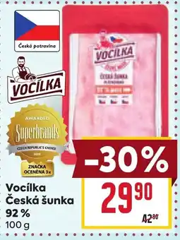 Billa Vocílka Česká šunka nabídka