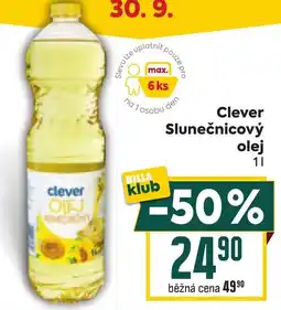 Billa Clever Slunečnicový olej nabídka