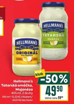Billa Hellmann's Tatarská omáčka, Majonéza nabídka