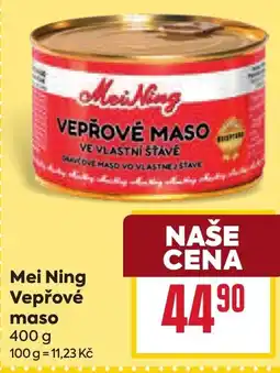 Billa Mei Ning vepřové maso nabídka