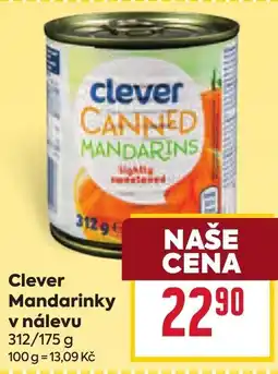 Billa Clever Mandarinky v nálevu nabídka