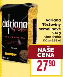 Billa Adriana těstoviny semolinové nabídka