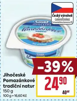 Billa Madeta pomazánkové tradiční natur nabídka