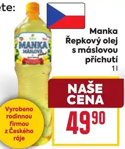 Billa Manka řepkový olej s máslovou příchutí nabídka
