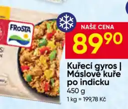 Hruška Frosta kuřecí gyros | máslové kuře po indicku nabídka