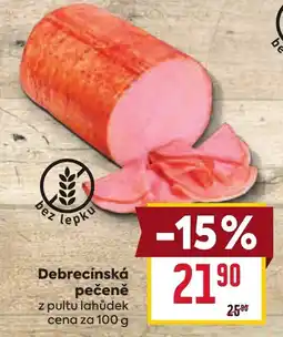 Billa Debrecínská pečeně nabídka