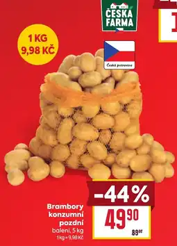 Billa Česká farma brambory konzumní pozdní nabídka