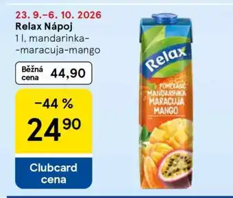 Tesco Relax Nápoj nabídka