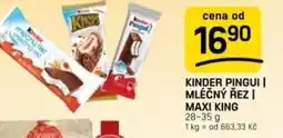 Flop Kinder pingui | mléčný řez | maxi king nabídka