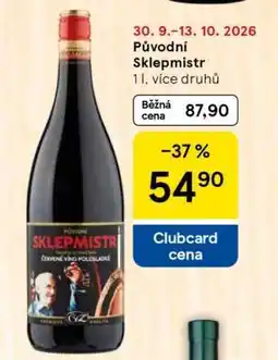 Tesco Původní Sklepmistr nabídka