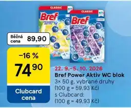 Tesco Bref Power Aktiv WC blok nabídka